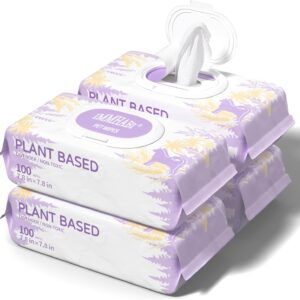 400 PCS Dog Wipes for Paws and Butt Hypoallergenic Pets Cleansing & Deodorizing Anal Gland Hygienic Puppy Wipes for Dogs Face and Body Wipes Cleaning Fur Doggie Wipes Doggy Wipes (Lavender)