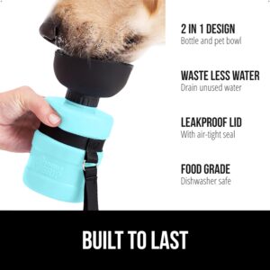 GORILLA GRIP Dog Water Bottle, Portable Water Bowl Dispenser for Dogs,...