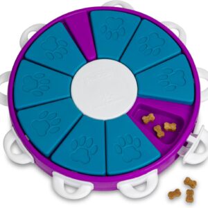 Outward Hound by Nina Ottosson Dog Twister Treat Puzzle Enrichment Toy, Level 3 Advanced, Purple