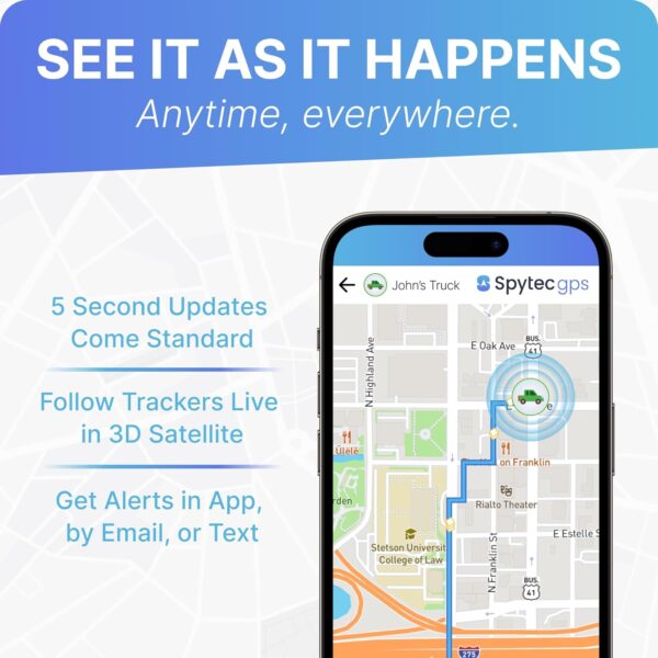 Spy Tec GPS Mini GPS Smart Tracker for Vehicles, Cars, Trucks, Loved Ones, GPS Tracker Device for Kids & Weatherproof Magnetic Case, Unlimited Updates, Real-Time GPS Tracking, USA Made Tech - Image 5