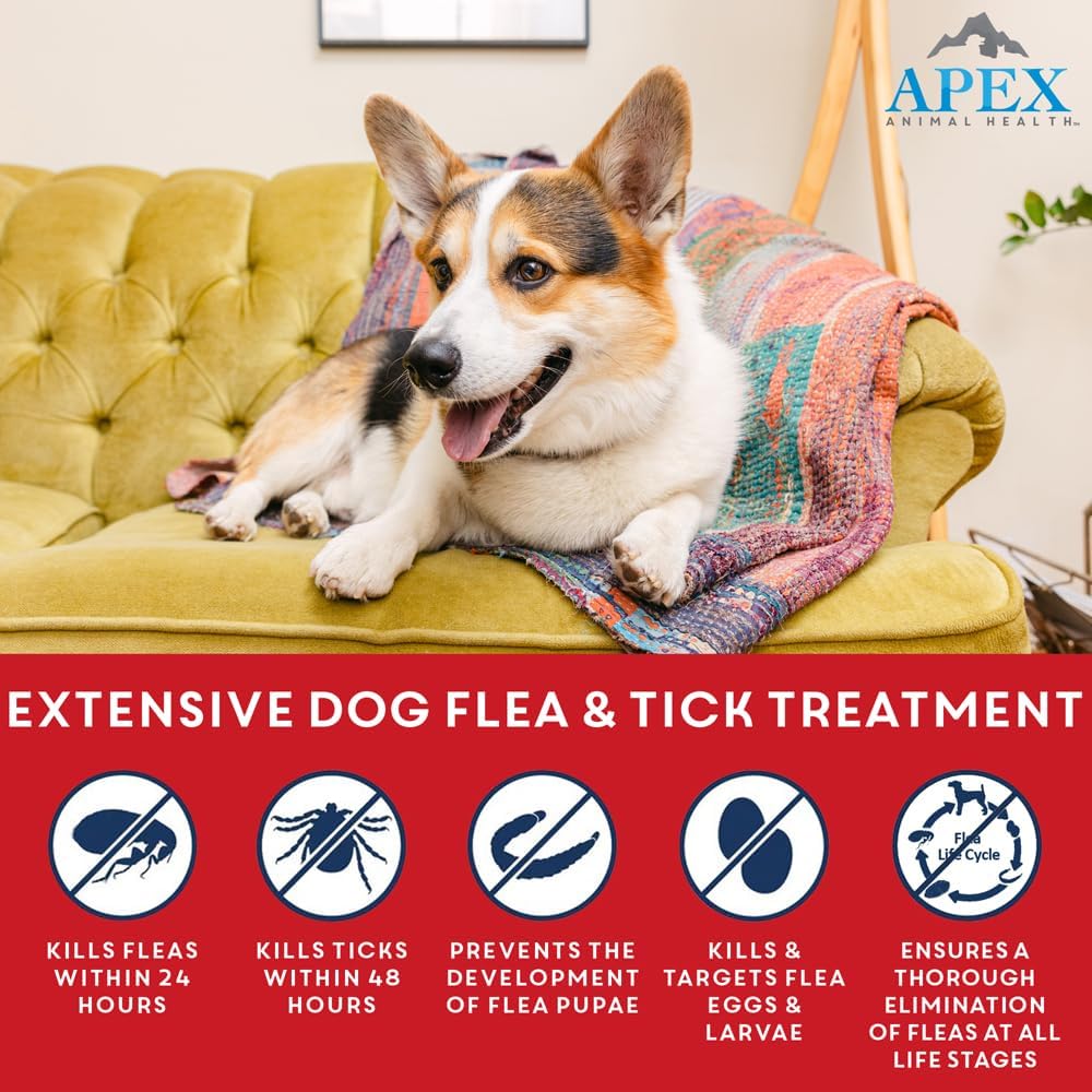 Apex Plus Flea and Tick Prevention for X-Large Dogs (89-132 lbs) | 6-Month Supply | Waterproof, 24-Hour Activation, 30-Day Protection - Image 2