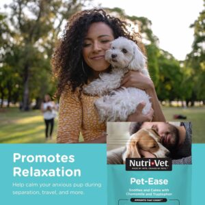 Nutri-Vet Pet-Ease Soft Chews for Dogs – Vet Formulated with Chamomile and Tryptophan to Soothe and Calm Dogs – 6.0 oz