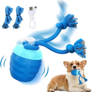 Interactive Dog Toys – [2025 Newly Upgraded] Motion Activated Ball for Small/Medium/Large Dogs, Automatic Moving Dog Toy Wicked Ball for Boredom & Training, Music, USB Rechargeable (Blue)