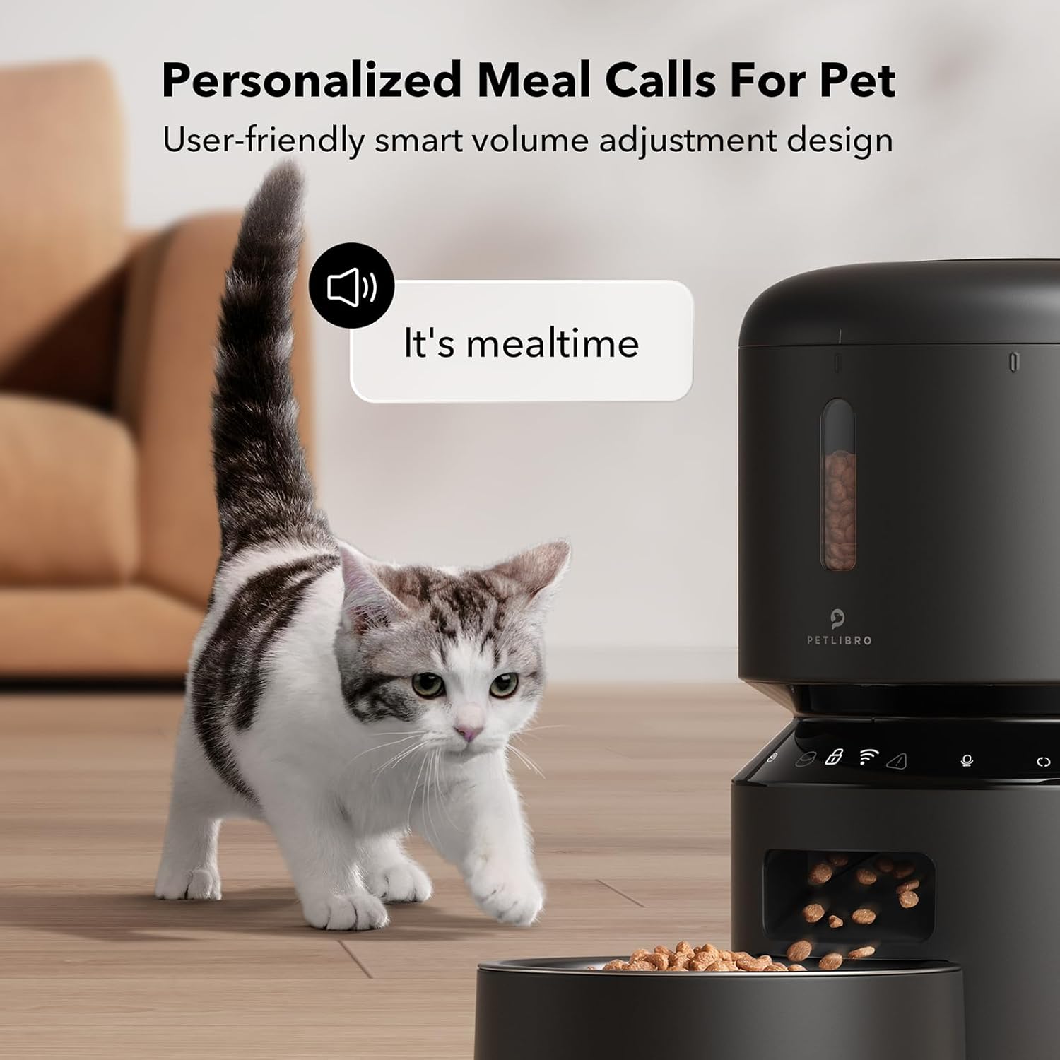 PETLIBRO Automatic Cat Feeder, 5G WiFi Pet Feeder with Freshness Preservation, Timed Cat Feeders for Dry Food, Up to 48 Portions 10 Meals Per Day, Granary Pet Feeder for Cat/Dog - Image 5