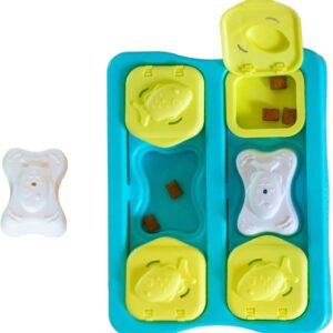 Catstages Kitty Cube Interactive Treat Puzzle Cat Toy, Blue