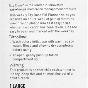 EZY DOSE Pet (7-Day) Pill Case, Medicine Planner, Treats, Vitamin Organizer Box for Cats, Convenient and Easy to Use, Large Compartments, Blue Lids, Travel Friendly, BPA Free, Made in The USA