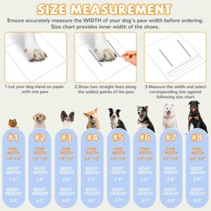 Dog Shoes for Medium Large Size Dogs, Breathable Dog Shoe for Hot Pavement, Dog Booties and Paw Protectors to Prevent Licking, Anti-Slip Dog Boots with Reflective for Summer, Hiking, Snow (Size 6)