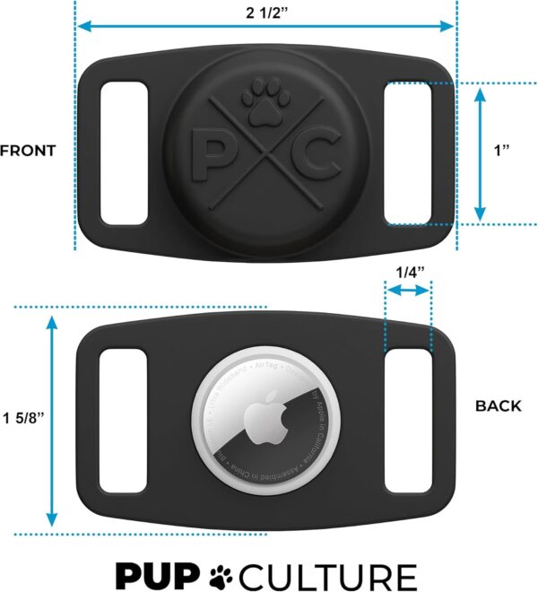 Pup Culture AirTag Dog Collar | Durable & Protective Dog AirTag Holder - Track Your Pet Using Apple AirTag Technology - Dog Collar AirTag Holder -for Dogs and Cats - Image 3
