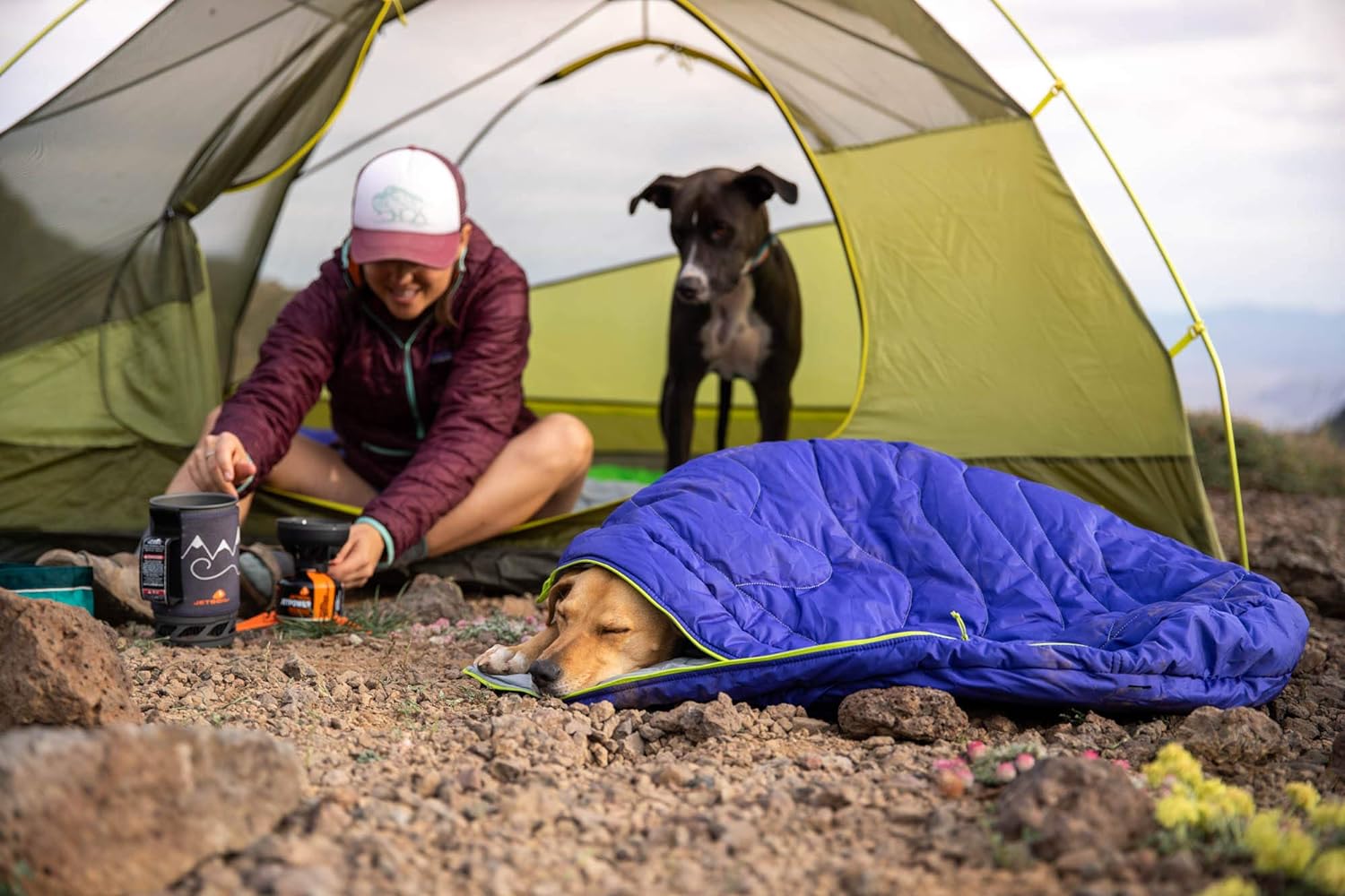 Ruffwear, Highlands Dog Sleeping Bag, Water-Resistant Portable Dog Bed for Outdoor Use, Huckleberry Blue, Large - Image 7