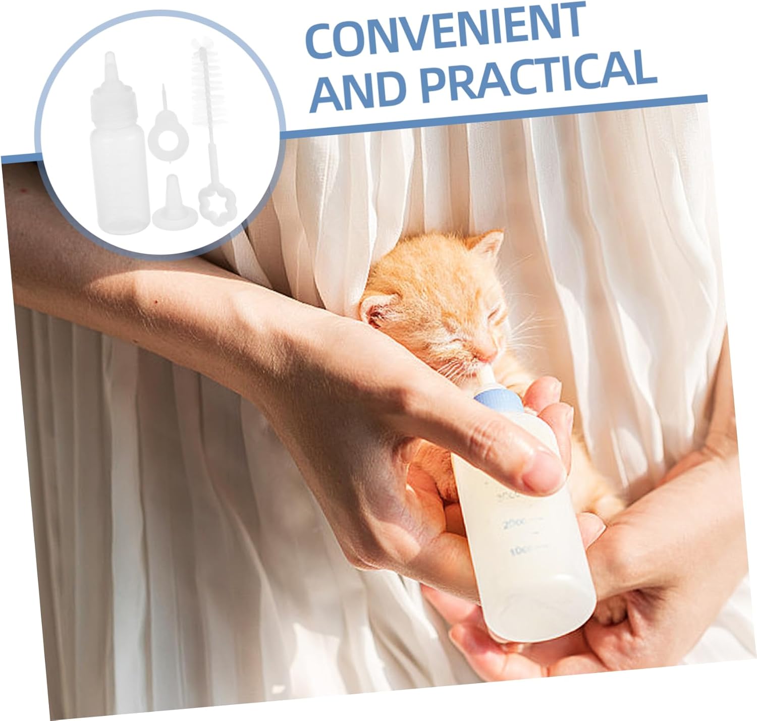 BESPORTBLE 4sets Newborn Pet Nursing Bottle Feeder for Kittens Puppies Portable Optimal Capacity Kit for - Image 6