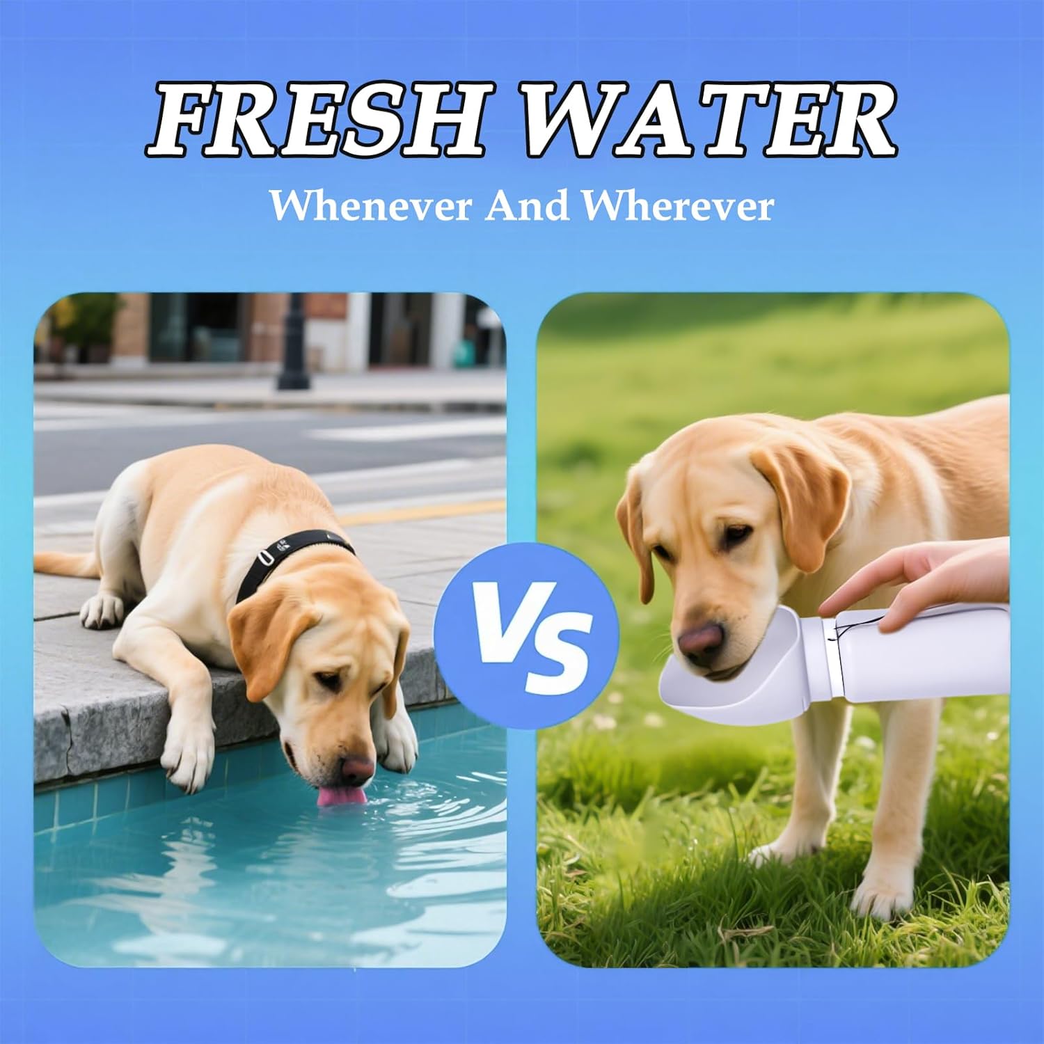 Dog Water Bottle, Silicone Foldable Bottle for Pets, Portable Pet Water Dispenser, Outdoor Travel Dog Drink, Walking Cat Drink Cup - Image 4