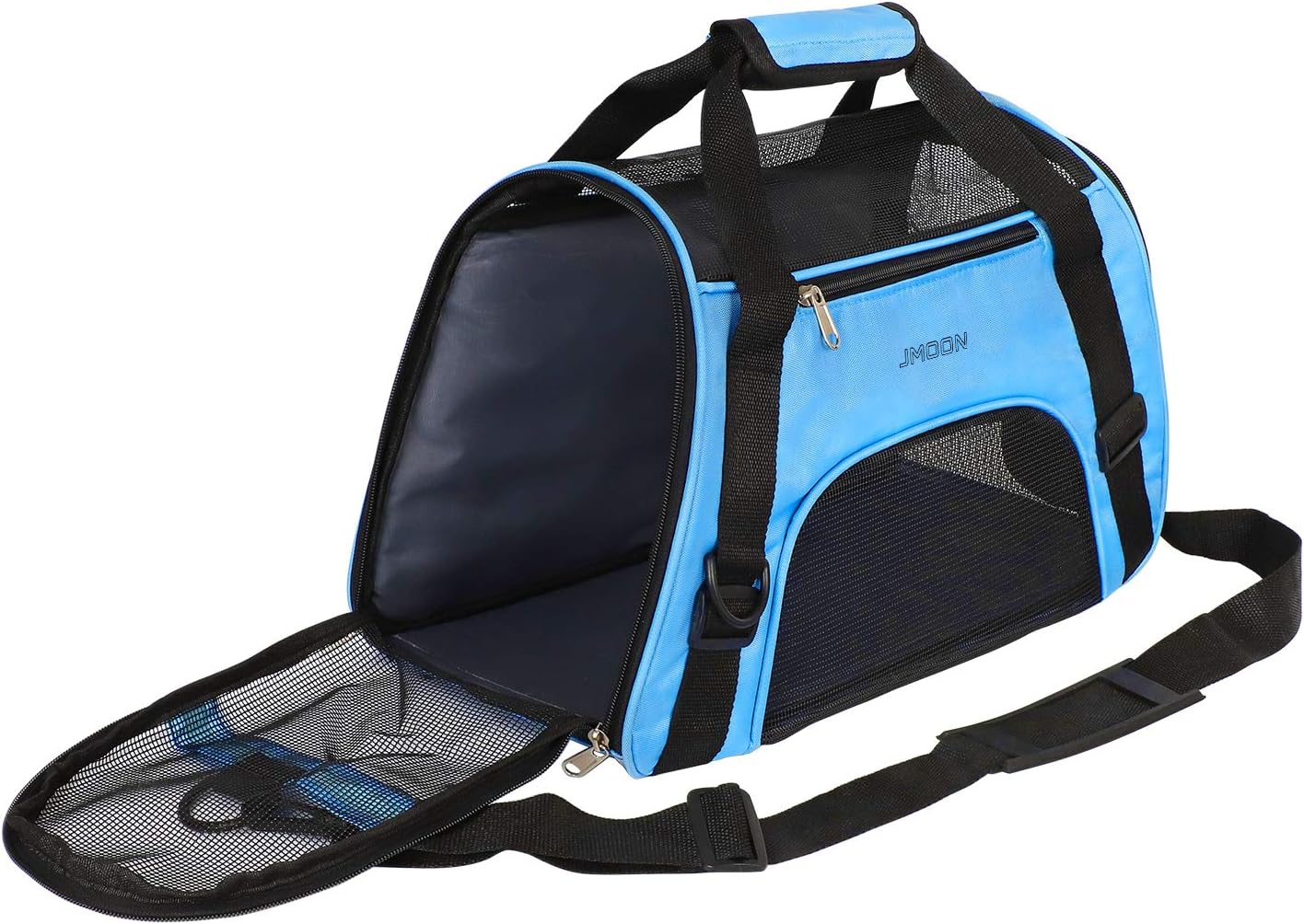 JMOON Soft-Sided Pet Carrier Bag - Airline Approved for Cats and Dogs - Foldable Comfort Travel Carrier - Image 7