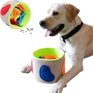 Snuffle Mat for Dogs, Interactive Dog Puzzle Toys, Enrichment Feeding Sniff Mat, Dog Slow Feeder Bowl with Non-Slip Bottom, Encourage Natural Foraging Skills and Stress Relief