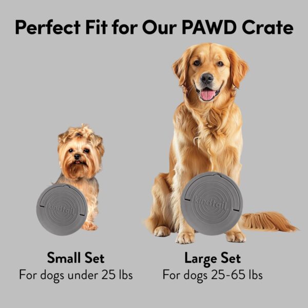 KindTail Portable Pet Feeder, Travel Dog Bowls with Lid and Handle, Microwave and Dishwasher-Safe, 10oz Inner Bowl & 20oz Outer Bowl, Grey - Image 5
