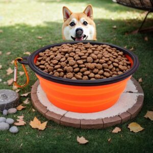 Dog Bowl Pet Collapsible Bowls, 5 Pack Collapsible Dog Water Bowls for Cats Dogs, Portable Pet Feeding Watering Dish for Walking,Traveling with 5 Carabiners