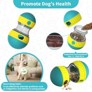 Slow Feeder Dog Toy, Interactive Treat Dispenser & Puzzle Ball for Fast Eaters, Mental Stimulation, Boredom Relief, Food-Grade ABS, Adjustable Difficulty for Small & Large Dogs, Green