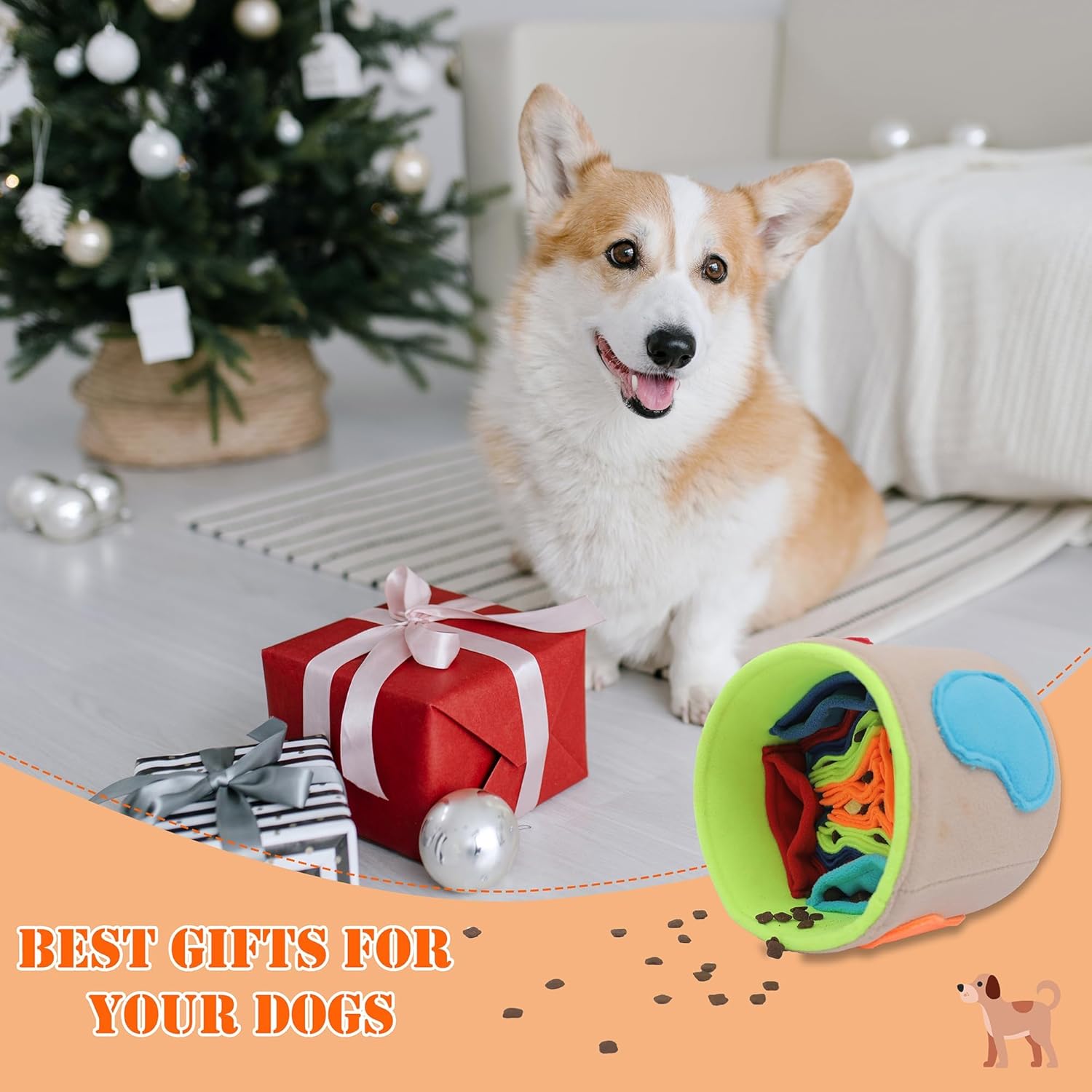 Snuffle Mat for Dogs, Interactive Dog Puzzle Toys, Enrichment Feeding Sniff Mat, Dog Slow Feeder Bowl with Non-Slip Bottom, Encourage Natural Foraging Skills and Stress Relief - Image 6