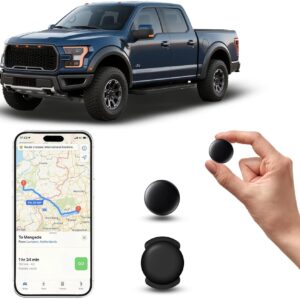 Mini GPS Tracker for Vehicles – Hidden Magnetic Car Tracker Device, Real-Time GPS Tracking for Kids, Car, Pets, No Monthly Fee, Works with Apple Find My, Vehicle Locator, No SIM Required