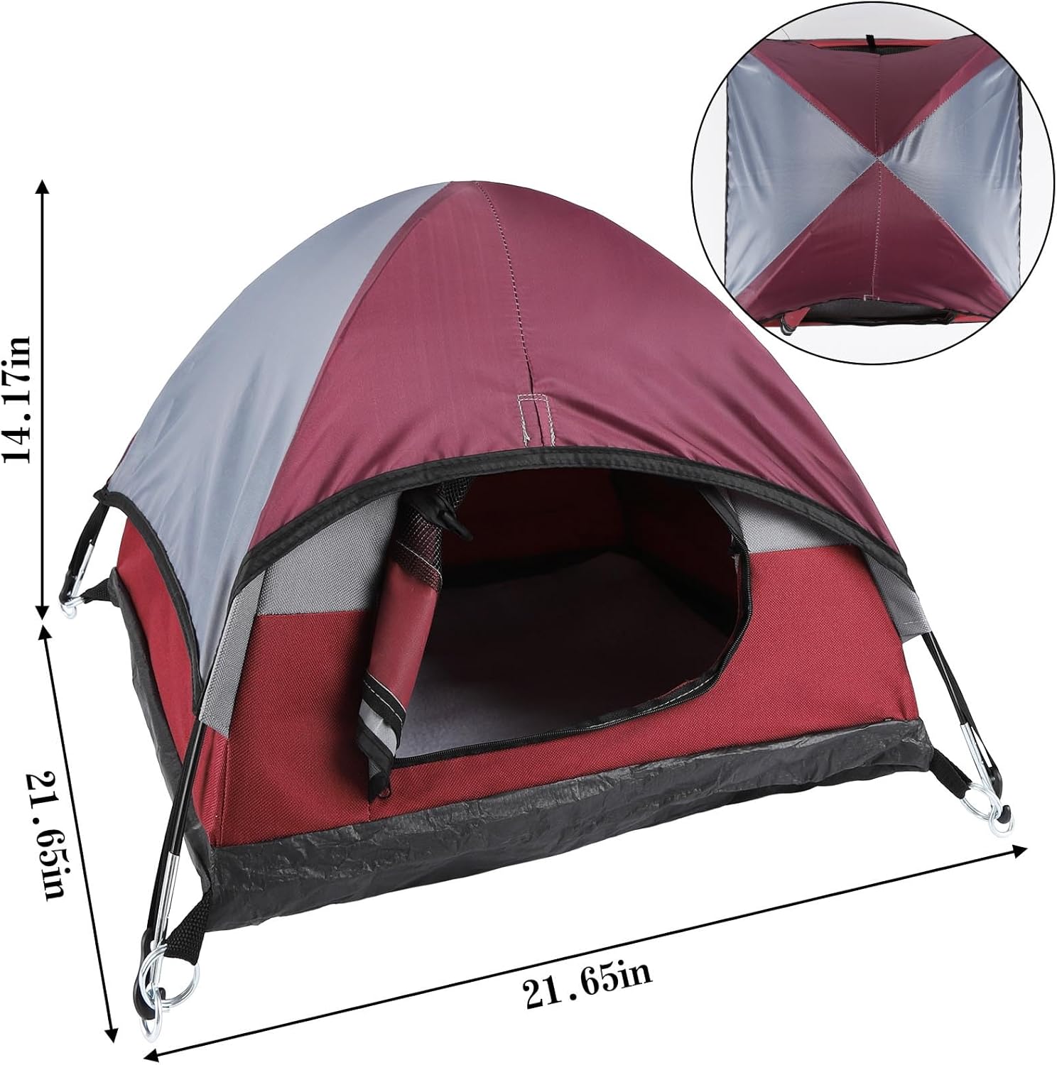 Mini Cat Display Tent for Outdoor and Indoor, Tiny Pet Tent Bed for Cat and Dog, Small Outdoor Tents 21 * 21 * 14 Inches can Provide Shade from Sun and Rain, Easy to Carry - Image 2