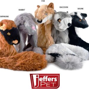 Jeffers Pet Thinnies Unstuffed No Squeaker Dog Toy – 21″ Plush Skunk, Flat Stuffing Free Chew Toy for Small, Medium & Large Dogs – Soft, Interactive Play, Fetch, Tug, Training, Teething