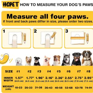 Hcpet Dog Shoes, Dog Boots for Large Dogs, Waterproof Dog Booties Paw Protector for Summer Hot Pavement, Winter Snowy Day, Outdoor Walking, Indoor Hardfloors Anti Slip Sole Black Size 6