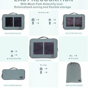 DDIDIBIB 5 Set Clothes Storage Travel Duffel Suitcase Cube Storage Bag...