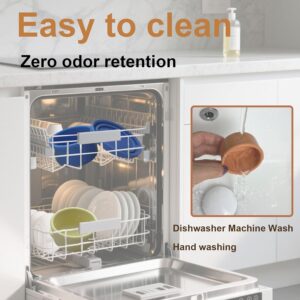 Food Storage Containers for Reptile Hamster Birds, 2OZ Silicone Small Pet Feeding Cups with Lids, Dog Home Made Meal Prep | Keep Fresh | Stackable | Leakproof | Microwave/Dishwasher/Freezer Safe-4PCS