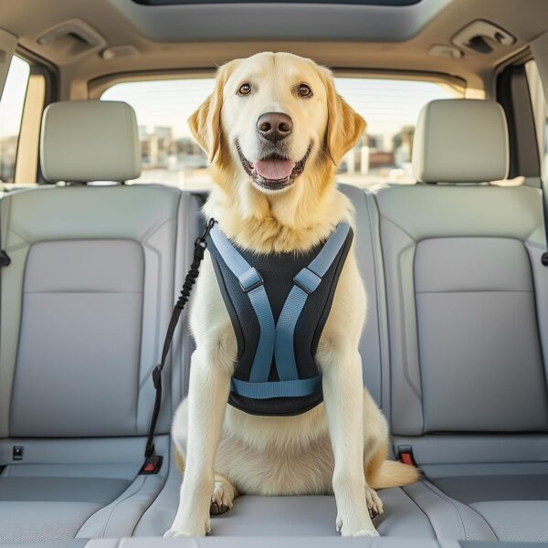 Thickened Dog Seat Belt for Car, 3 Pack Set Retractable Dog Car Leash Adjustable Dog Seat Belt for Vehicle Nylon Pet Safety Seat Belts Heavy Duty & Elastic,Seat Belt for Large Dogs in Car, Black - Image 6