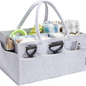 Pet Grooming Tote, Dog Grooming Supplies Organizer, Travel Outdoor (Bag ONLY) (Sliver Grey)