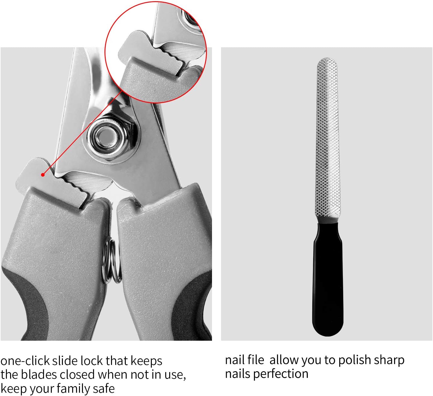 Tpotato Dog Nail Clippers,Dog Nail Trimmers for Large Breed Dog with Quick Sensor,Safari Professional Cat Nail Clipper with Safety Guard and Nail File. - Image 3