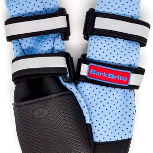 Bark Brite Lightweight Neoprene Paw Protector Dog Boots Designed for Comfort and Breathability in 5 Sizes (Blue Md)
