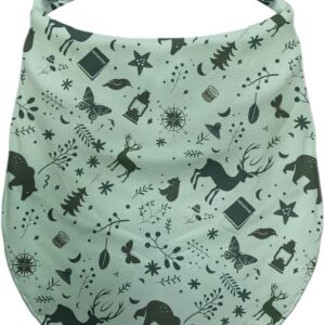 Adventure Themed Bandanas, Sage Green Outdoor Nature Dog Scarf, Accessories for Medium Large Dogs