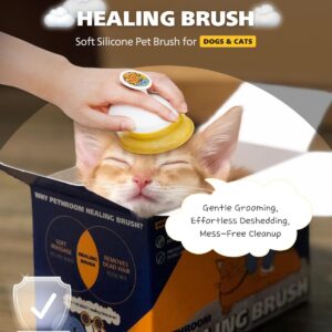 [PETHROOM] Cat Brush for Shedding Cats,Dogs, Kitten | Gentle Deshedding & Grooming Tool for Short or Long Hair | Safe Massage Brush for Sensitive Skin | Sturdy, Durable, and Portable