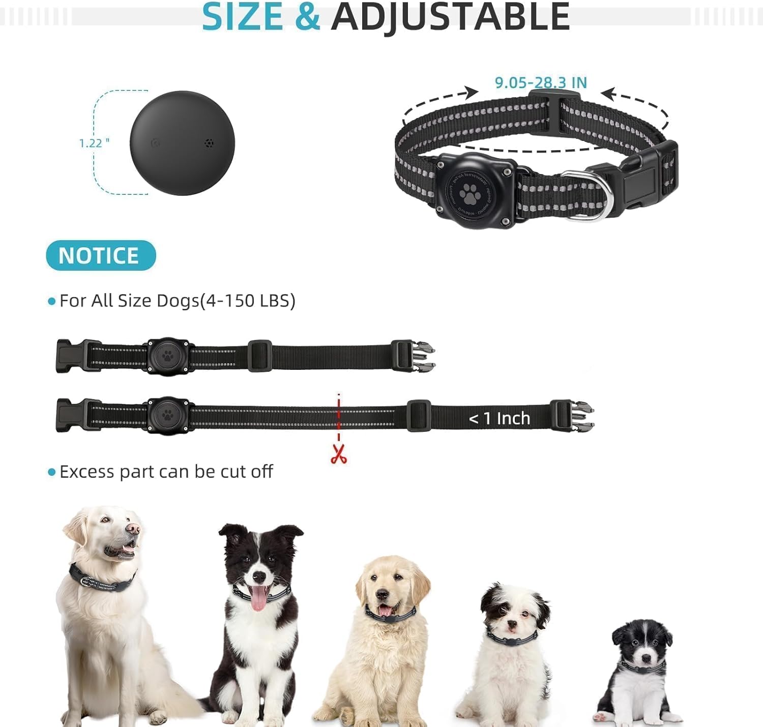 GPS Tracker for Dogs (1 Pack), Mini GPS Cat Tracker, Smart Pet Activity Tracker (iOS Only), No Monthly Fee, Compatible with Apple Find My, Anti-Lost, Finder Tag for Vehicles/Pets/Kids/Items - Image 4