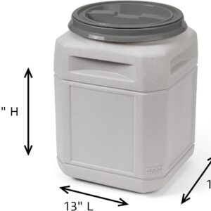 Mighty Tuff Airtight Dog Food Storage Container – 10 Gal, up to 40 lb Capacity – Cat and Dog Food Container with Twist Lid & Handles – BPA-Free, Made in USA