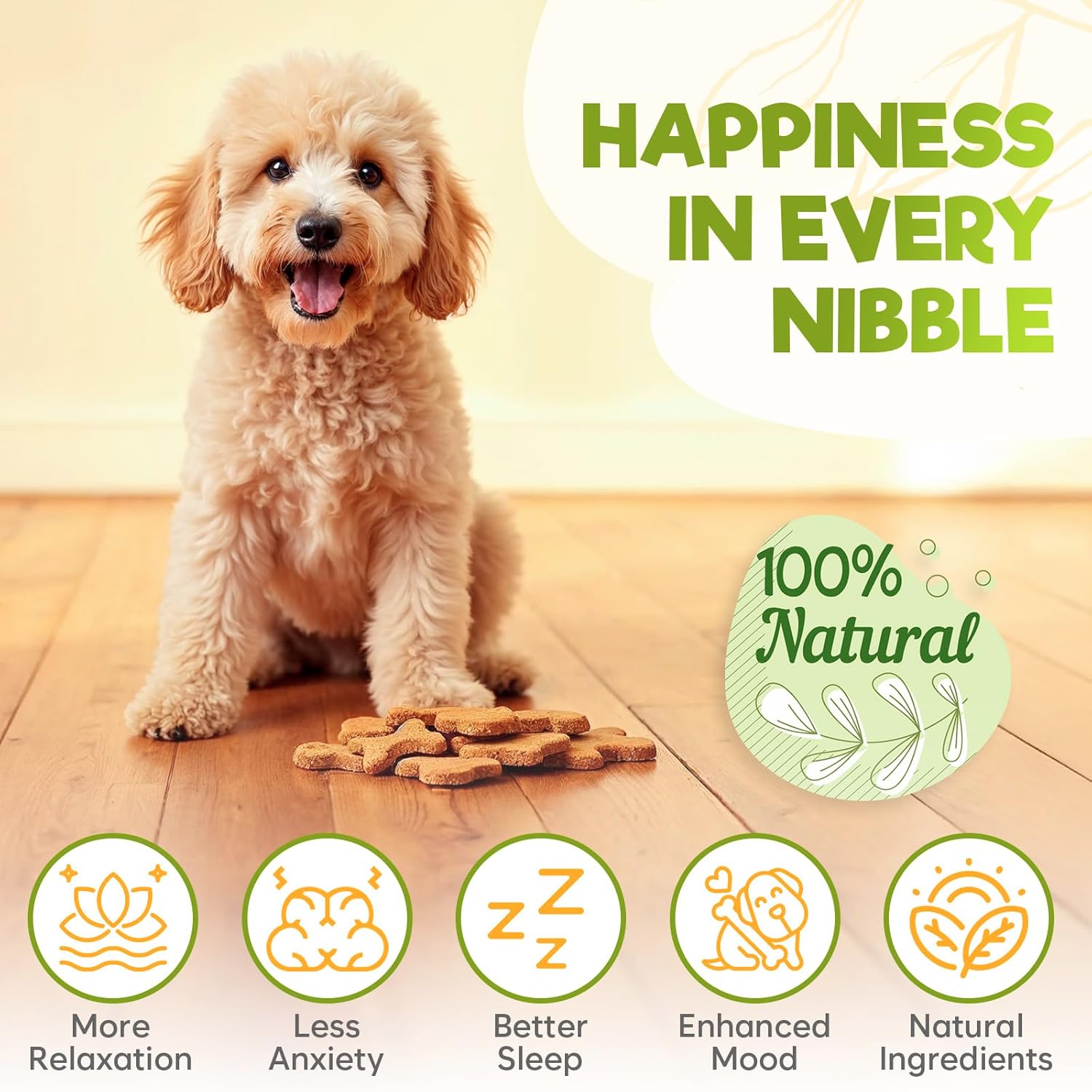 ZENO Hemp Calming Chews for Dogs Anxiety 200 pcs - Chicken Flavored - Anxiety Relief - Calming Chews Treats - Melatonin for Dogs - for Stress, Travel, Check-up, Barking or Grooming - Image 2