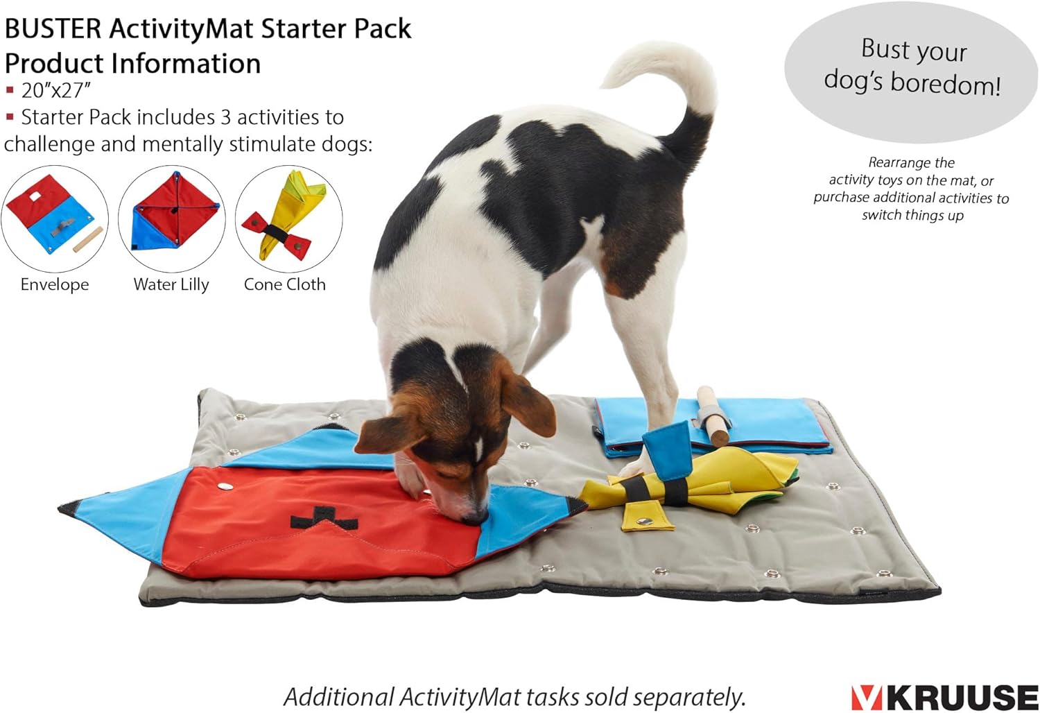 Kruuse Buster Activity Mat Starter Set - Snuffle Mat for Dogs with 3 Activities - Image 5
