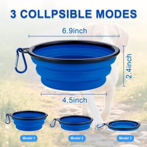 3 Pack Collapsible Dog Travel Bowls, 22oz Large Foldable Dog Water Bow...