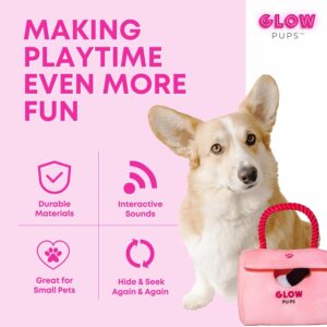 Hide and Seek Dog Toy, Pink Purse Plush Dog Toy with Squeakers, Crinkl...