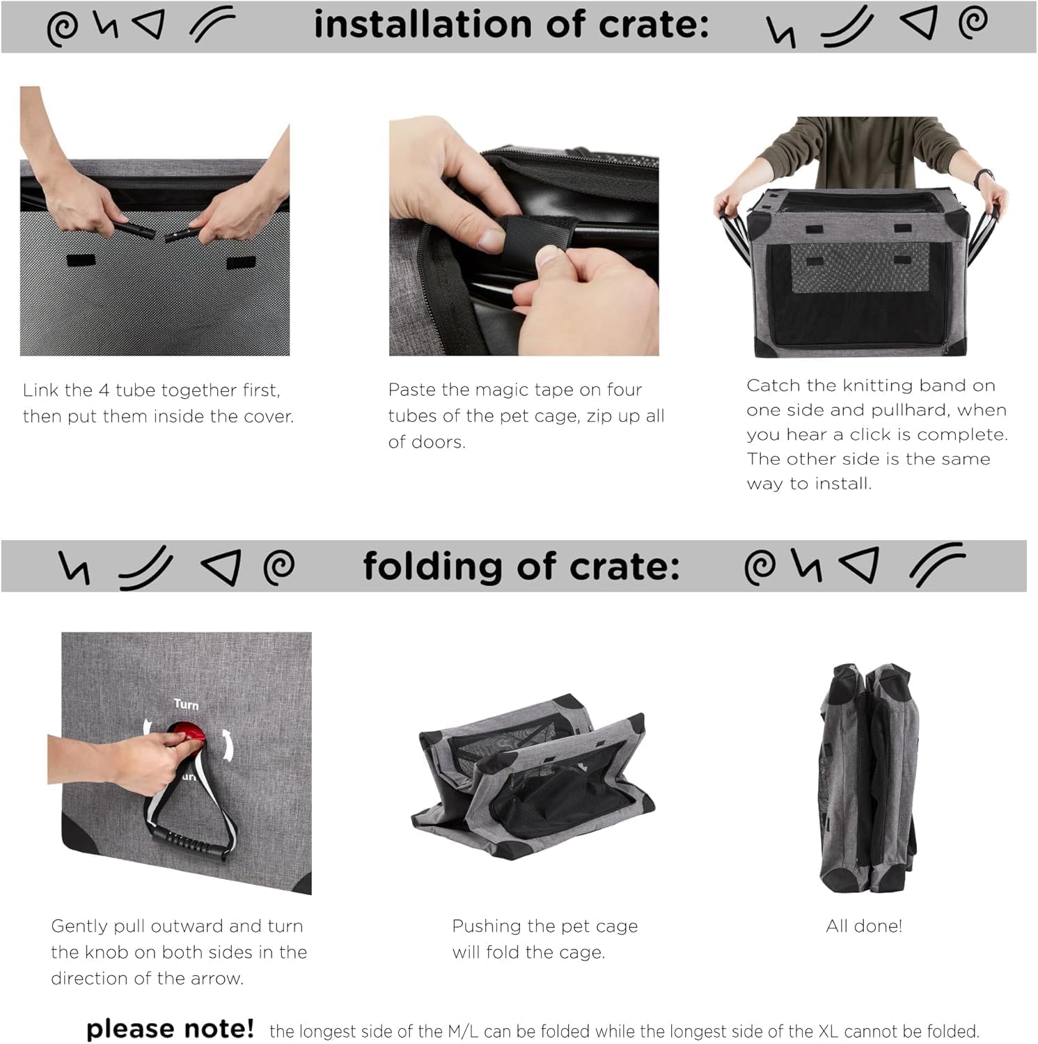 Collapsible Dog Crate - 32 Inch Portable Dog Travel Crate for Medium Dogs, Foldable Dog Crate with Detachable Storage Bag, Removable Pad, and Mesh Windows for Outdoor & Indoor - Image 2