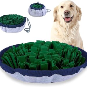 Snuffle Mat for Dogs - Adjustable Interactive Puzzle Toy for Large & Small Breed Slow Feeder for Mental Stimulation & Stress Relief Encourages Natural Foraging Ideal for Indoor & Outdoor Use