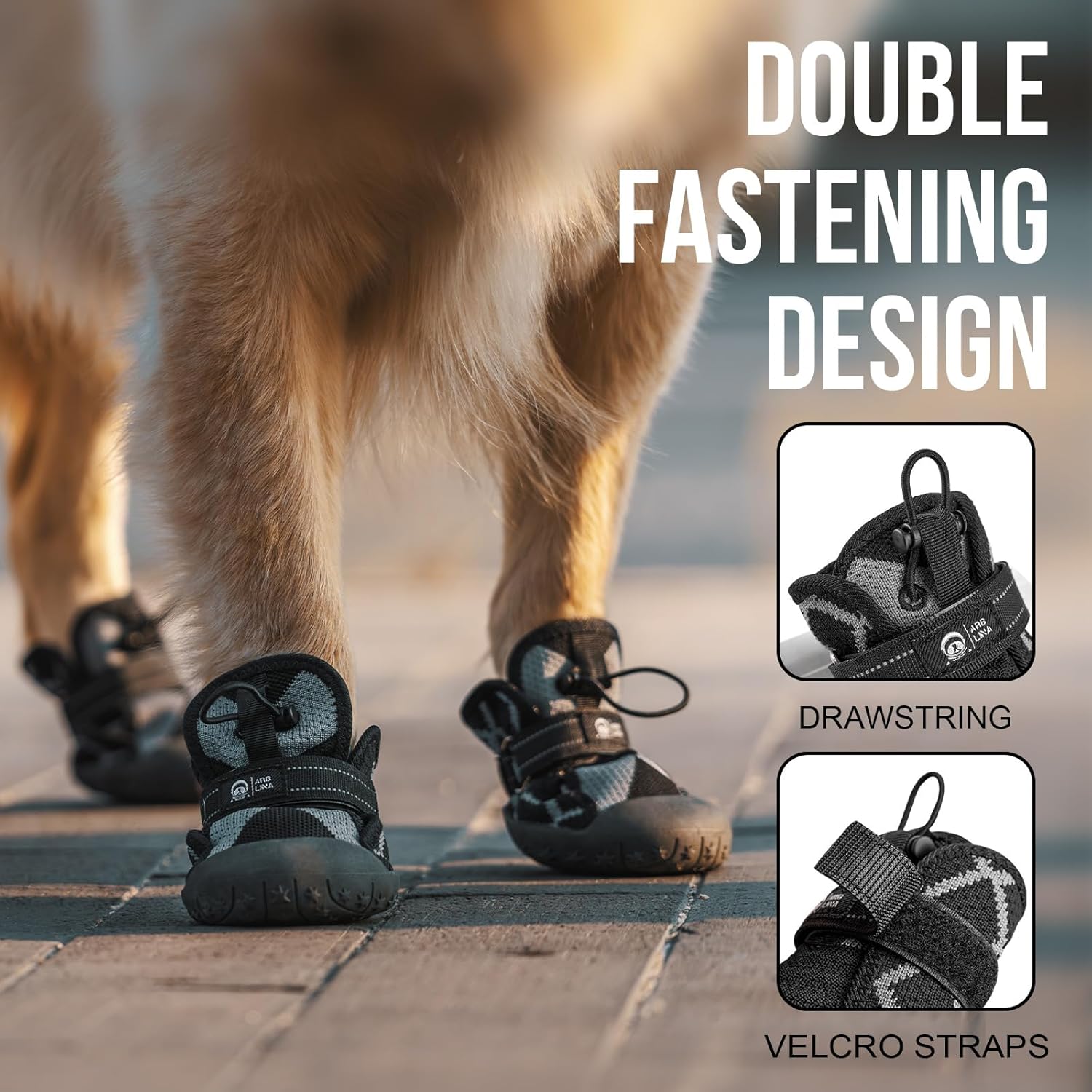 Dog Shoes for Large Medium Size Dogs, Breathable Dog Boots&Paw Protectors for Summer Hot Pavement Winter Snow, Waterproof Anti Slip Dog Booties for Outdoor Walking Hiking Hardwood Floor - Image 5