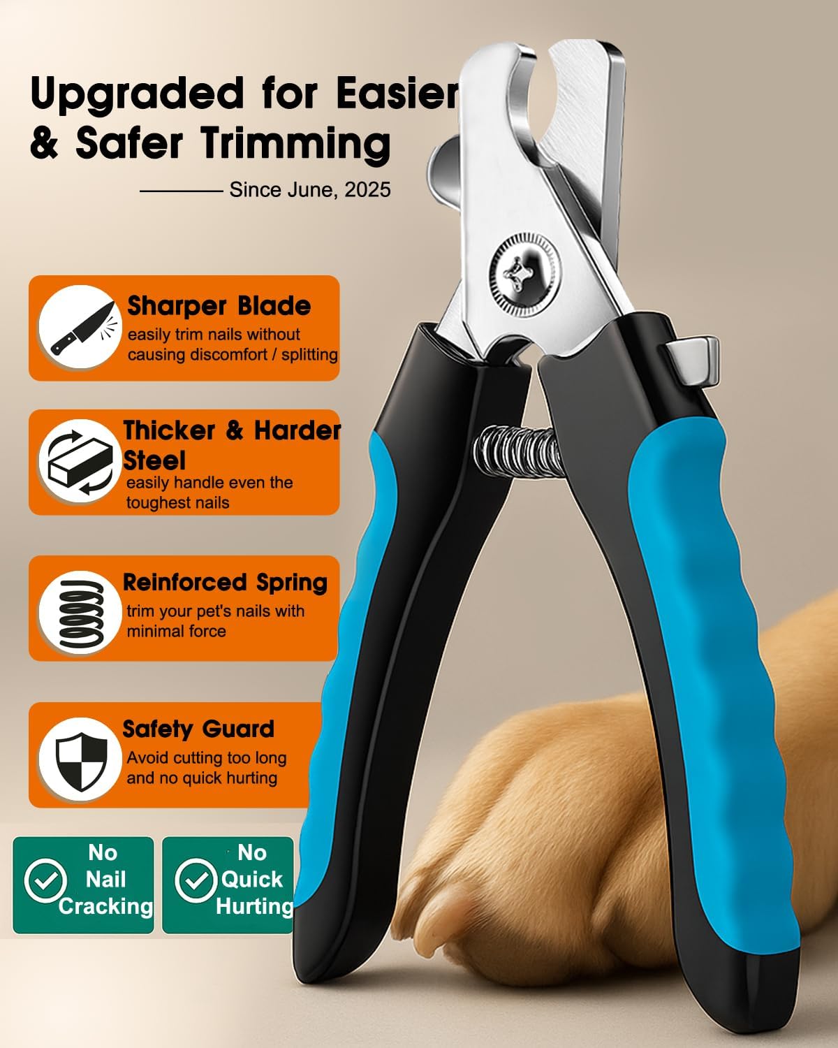 Dog Nail Trimmers and Dog Nail Clippers Kit, Whisper Quiet Electric Grinder with Light, for Small, Medium, Large Dogs, Cats Toenail Grooming, 3 Speeds - Image 2