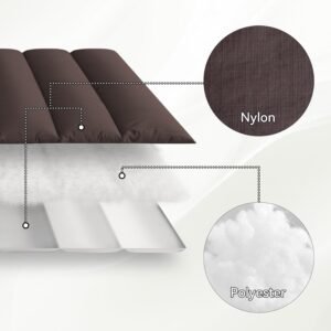 WESTERN HOME WH Outdoor Dog Bed,Large Sized Dog Waterproof Washable Beds for Medium Large Dogs, Portable Camping Travel Pet Bed Mat, 43 x 26 Inch, Brown