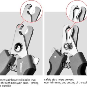 Tpotato Dog Nail Clippers,Dog Nail Trimmers for Large Breed Dog with Quick Sensor,Safari Professional Cat Nail Clipper with Safety Guard and Nail File.