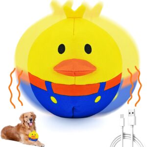 Interactive Dog Toys, Responds to Barks, Nudges & Paws, Keep Them Busy for Hours! Rechargeable Hard-Wearing Oxford Fabric Self-Play Puppy Toy with Motion/Sound Feedback, Dog Indoor-Play Toy