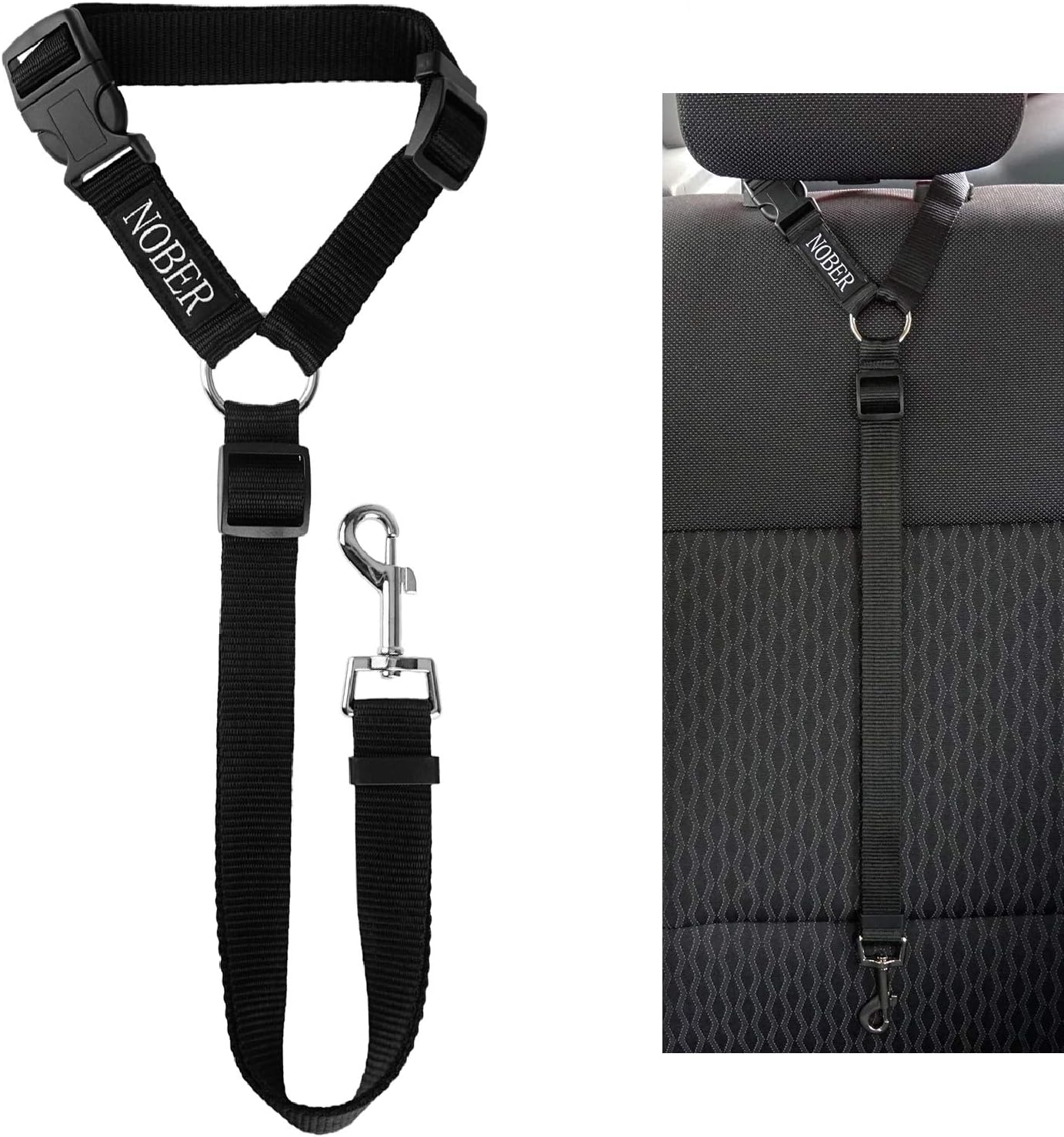 Pet Dog Cat Seat Belts, Car Headrest Restraint Adjustable Safety Leads Vehicle Seatbelt Harness 1 Pack