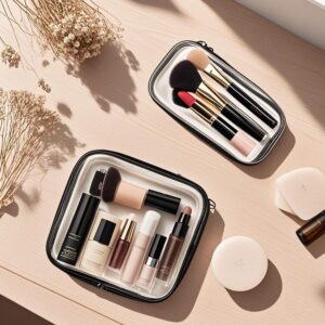 3 Pack TSA Friendly Clear Toiletry Bags | Hard Shell Organizer Pouch with Zipper for Quick Airport Security | Travel Essentials | for Makeup, Charger & Electronics