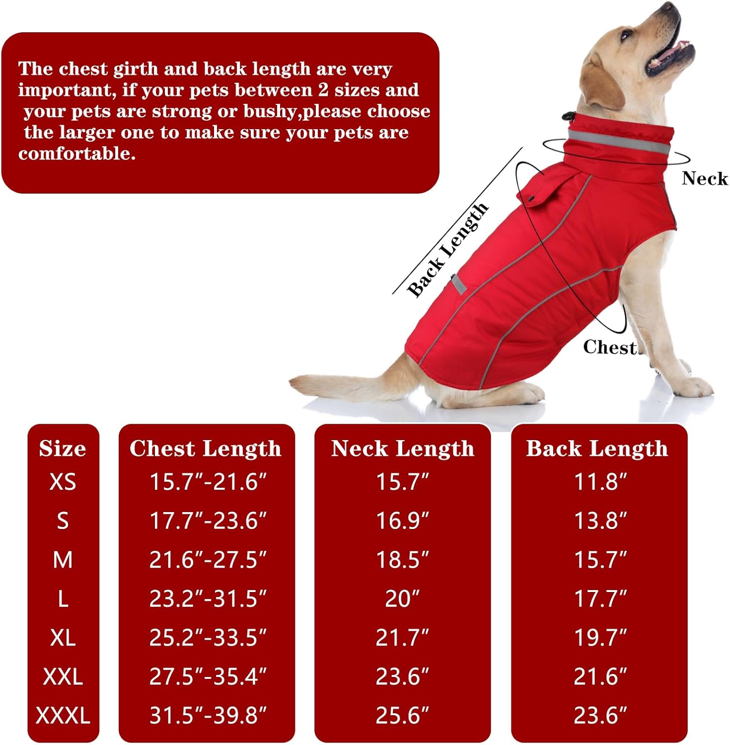 Doglay Dog Coats - Waterproof Winter Jacket with Pocket, Reflective Turtleneck, Warm & Adjustable for Small to Large Dogs - Image 6