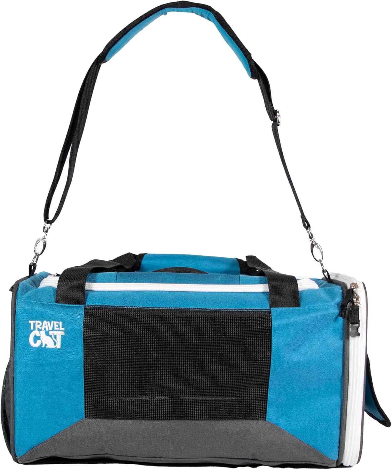 Travel Cat The Odyssey Soft Cat Carrier - Portable Comfort Soft Sided Travel Carrier for Small, Medium Cat, Kitten up to 20 LBs - Pet Travel Carrier Backpack with Shoulder Strap (Blue) - Image 5